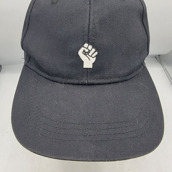 Marcus Adler Black Hat Cap Raising Fist Adjustable Casual Lightweight Outdoors - Picture 5 of 9